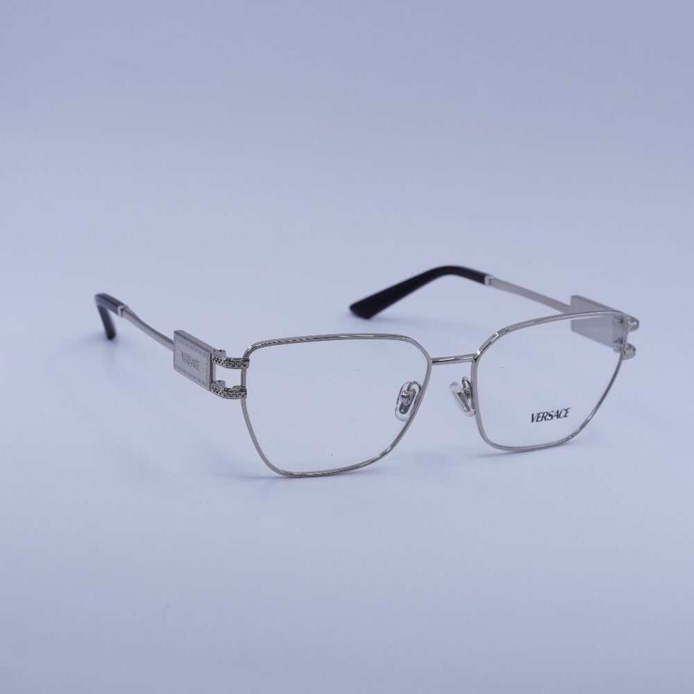 Versace VE1301 1000 Eyeglasses Silver 55mm Cat Eye Frame